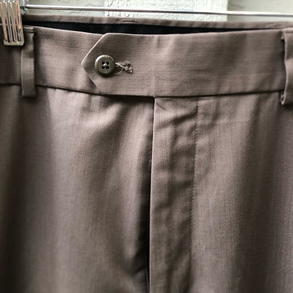 Stafford Performance Microfiber Classic Fit Flat Front Trousers - Picture 5 of 7